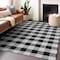 Homeroots 3' X 5' Black Gray And Ivory Plaid Washable Indoor Outdoor Area Rug 595463 - alternate 8