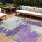 Homeroots 8' X 10' Purple Mint Green And Ivory Abstract Washable Indoor Outdoor Area Rug 618487 - alternate 1