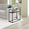 Homeroots 24" Black And Clear Glass And Steel End Table With Shelf 544194 - alternate 3