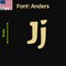 Aacc Self-Adhesive Vinyl Letter: J, Scale: 28 cm. Color: Gold Font: Anders by, 8PK AACC-Anders-UJ-Gold-M28x8 - alternate 1