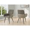 Monarch Specialties Dining Chair, 36-in. H, Upholstered, Dining Room, Kitchen, Brown Fabric, Taupe Leather Look, 2PK I 1182 - alternate 2