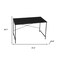 Homeroots 47" Black Wood and Stainless Steel Computer Desk 568045 - alternate 4