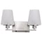 Nuvo Lune, 2 Light Vanity, Brushed Nickel Finish, Etched White Glass 60/8222 - alternate 6