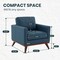 Leisuremod Chester Modern Leather Accent Armchair with Birch Wood Base, Navy Blue CS33NBU-L - alternate 9