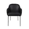 Manhattan Comfort Loft Metal Vegan Leather Armchair in Black - Set of 2 DC1535-2 - alternate 6