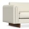 Homeroots 84" Ivory Fabric Sofa With Walnut Legs 641137 - alternate 6