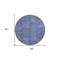 Homeroots 8' Denim Blue And Sky Blue Round Patchwork Washable Indoor Outdoor Area Rug 581583 - alternate 6