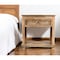 Homeroots 28" Distressed Natural One Drawer Solid Wood Nightstand 555411 - alternate 1