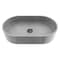 Vigo Sagrada Gothic Gray Concreto Stone 24 in. L x 14 in. W x 5 in. H Oval Vessel Bathroom Sink VG04058 - alternate 5