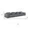 Homeroots 175" Dark Gray Top Grain Leather Reclining USB Sofa And Storage 643718 - alternate 5