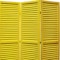 Homeroots 67" Yellow Wood Folding Three Panel Screen Room Divider 274708 - alternate 3