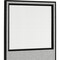 Global Industrial Interion Office Partition Panel With Partial Window, 48-1/4W x 96H, Gray 695789WGY - alternate 3
