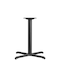 Flash Furniture Restaurant Table X-Base with 3" Dia. Tab, 30 in W, 30 in L, 28 in H, Cast Iron, Iron, Black XU-T3030-GG - alternate 1