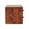 Homeroots 12" Chestnut Solid Wood Two Drawer Floating Nightstand 653842 - alternate 6
