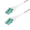 Startech.Com 2M (6.6FT) LC TO LC (UPC) OM4 MULTIMODE FIBER OPTIC CABLE, ERIKA VIOLET, 50/125 OM4RLCLC2M - alternate 1