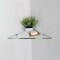 Fab Glass And Mirror 14in. L x 0.37in. H x 14in. W Wall Mount Clear Tempered Glass Floating Corner Shelf in Chrom SH-CRRD140 - alternate 5