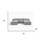Homeroots 120" Light Gray Linen Blend Modular Sofa With Ottoman And Storage 714555 - alternate 4