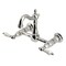 Kingston Brass Two-Handle Wall Mount Bridge Kitchen Faucet, Polished Nickel KS2446PL - alternate 1