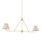 Hudson Valley Lighting Burghley Linear in Aged Brass/Off-White by Mark D. Sikes MDS2001-AGB/OW - alternate 1