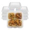Eco Harmony Products Food Storage Container, Hinged, Vented Lid, Plastic, Translucent, 3 compartment, 8" x 8", 150PK 804626 - alternate 1