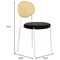 Leisuremod Euston Dining Chair with Velvet Seat and White Steel Frame in Black ECW17BL - alternate 7