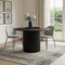 Homeroots 46" Black Solid Wood Pedestal Base Round Top Dining Table 721077 - alternate 4