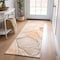 Homeroots 3' X 8' Beige and Orange Abstract Washable Non Skid Indoor Outdoor Runner Rug 559389 - alternate 6