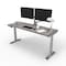 We'Re It Electric Sit Stand Desk, 46.25 H, 24 W X Laminate wood, metal, Brushed Silver, Sarum Twill VL22BS7224-8827 - alternate 1