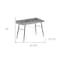 Homeroots 47" Gray and Black Wood and Metal Parsons Computer Desk 489842 - alternate 7