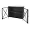 Homeroots 40in Black Iron Sideboard with Two Glass Doors 392000 - alternate 6