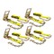 Mytee Products 4inX30ft Ratchet Straps w/chain, WLL 5400 Tie Down Strap, 4PK RS430CAx4 - alternate 2