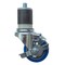 Service Caster 3'' SS Blue Poly Swivel 1-3/4'' Expanding Stem Caster with Brake SCC-SSEX20S314-PPUB-BLUE-TLB-134 - alternate 1