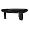 Homeroots 54" Black Genuine Marble and Wood Free Form Coffee Table 565078 - alternate 5