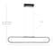 Jonathan Y Ned 39" Dimmable Adjustable Integrated LED Metal Linear Pendant, Black JYL7021B - alternate 7