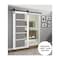 Sartodoors Sturdy Barn Door White 30x80 Solid Core Modern Interior QUADRO4522BD-B-WS-30 - alternate 1