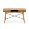 Homeroots 48" Oak Modern Rectangular Writing Desk With Two Drawers 482426 - alternate 5