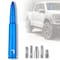 Recon Truck Accessories .50 CAL BULLET SHAPED EXTENDED RANGE ALUMINUM 8IN SHORTY ANTENNA RED 264ANT50RD - alternate 5