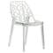 Leisuremod Cornelia Modern Stackable Dining Chair with Cut-Out Tree Design, Clear C18CL - alternate 1