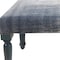 Homeroots 47in Blue And Cream Abstract Design Blue Leg Upholstered Bench 483464 - alternate 2