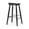 Homeroots 30" Black Solid Wood Backless Bar Height Bar Chair 632442 - alternate 3