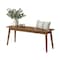 Alaterre Furniture Calais Dining Mid Century Modern 46" Solid Wood Dining Bench Entryway Bench w/ Minimalist Design ANCA0390 - alternate 8