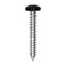 Auveco 10 x 1 1/4in Black Painted Square Drive Pan Head Tapping Screw, 100PK 25388 - alternate 1