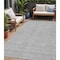 Homeroots 5' X 8' Gray And Silver Geometric Washable Indoor Outdoor Area Rug 594468 - alternate 1