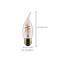 Satco 3.5 Watt CA11 LED 2000K CCT Medium Base Clear Glass Amber Coil Filament Dimmable 120 Volt S14224 - alternate 3