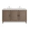 James Martin Vanities Portland 60" Double Vanity, Whitewashed Walnut, w/ 3 CM Siberian Silestone Top 620-V60D-WW-3SFR - alternate 1