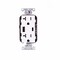 Leviton USBReceptacle, 20A, 1/2hp, Wht, Thrmplstc T5833-W - alternate 6