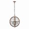 Jonathan Y Gaines 16" 4-Light Adjustable Iron Rustic Industrial LED Pendant, Brown/Silver JYL7518A - alternate 12