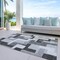 Homeroots 9' X 12' Silver Ivory And Charcoal Geometric Washable Indoor Outdoor Area Rug 613245 - alternate 6