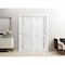Sartodoors Sliding Closet Bypass Doors 60 x 96in, Veregio 7288 White Silk W/ Frosted Glass, Sturdy Rails VEREGIO7288DBD-WS-6096 - alternate 6