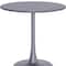 Homeroots 32" Gray Steel Pedestal Base Round Top Dining Table 572231 - alternate 5